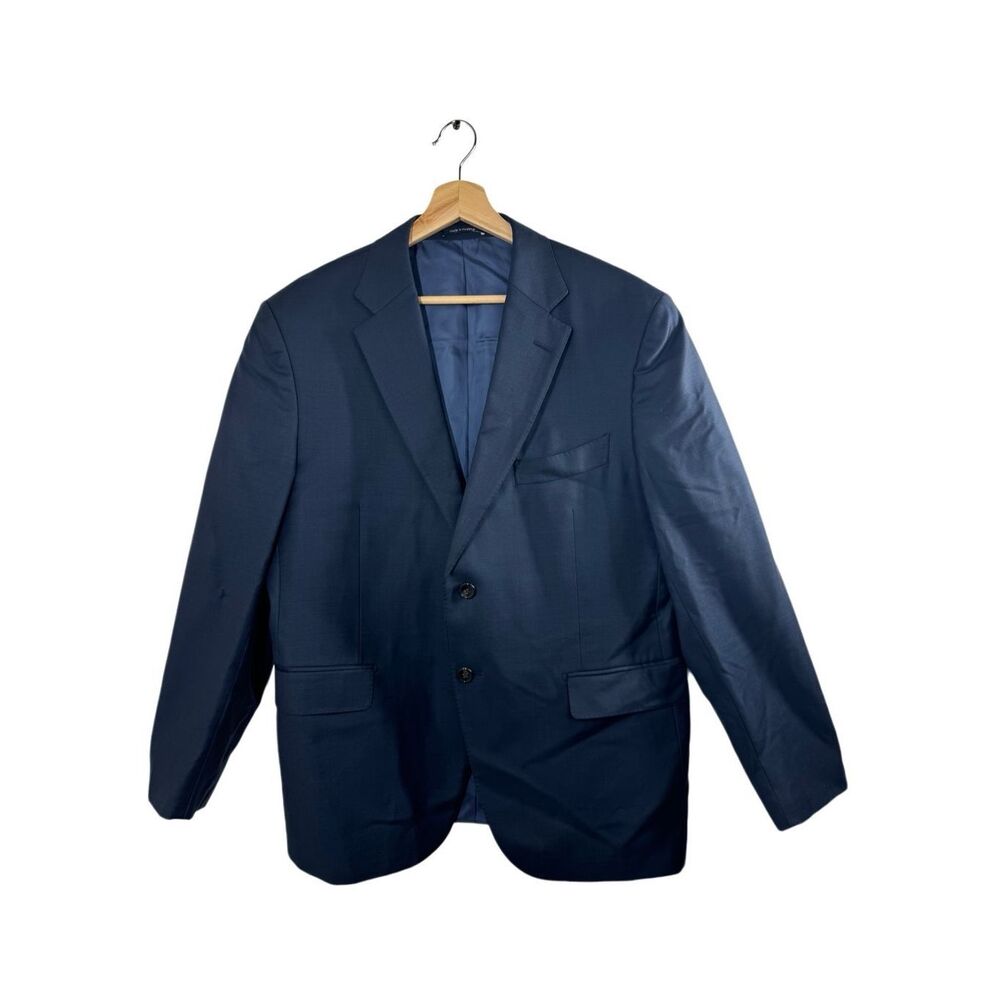 Suitsupply Blue Long Sleeve Sport Coat Suit Jacket Size 46S Wedding Formal Caree